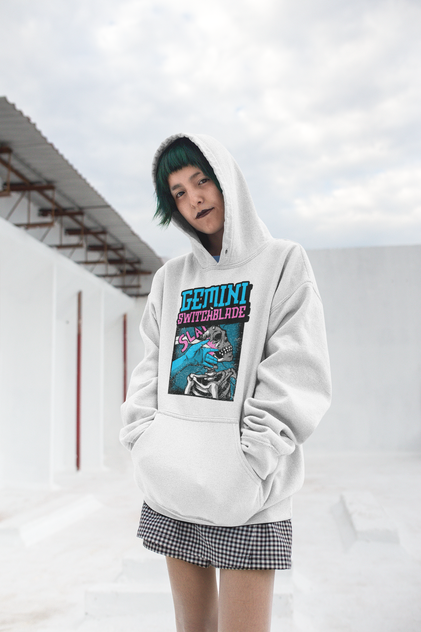 Gemini Switchblade [Whiteout] Hoodie x BlACK TiE